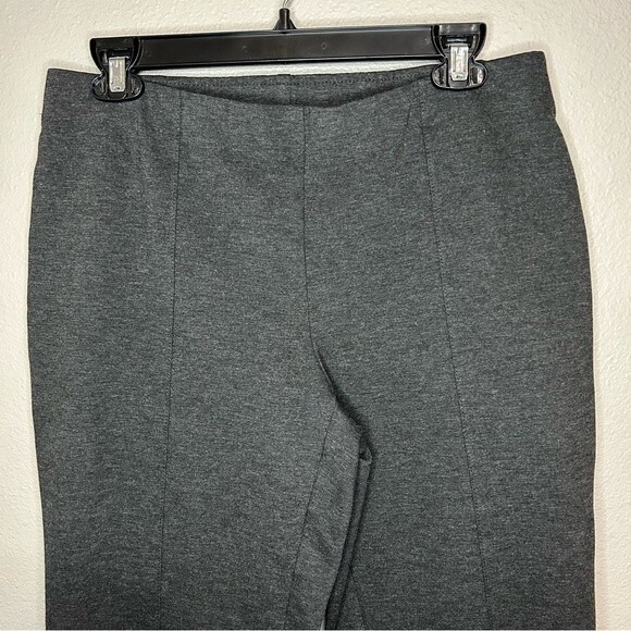 J. Jill Ponte Slim Leg gray trousers dress pants women's size medium - Picture 2 of 8